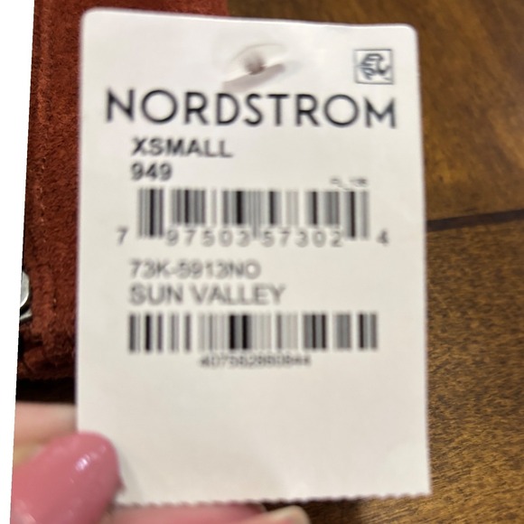 Blank NYC XS Rust Suede Leather Moto Biker Jacket Zip Up Belted Womens NWT - Picture 12 of 13